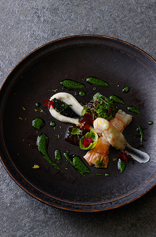 Palace Hotel Tokyo – Grand Kitchen – Christmas 2023 – Langoustine and Cauliflower Velouté